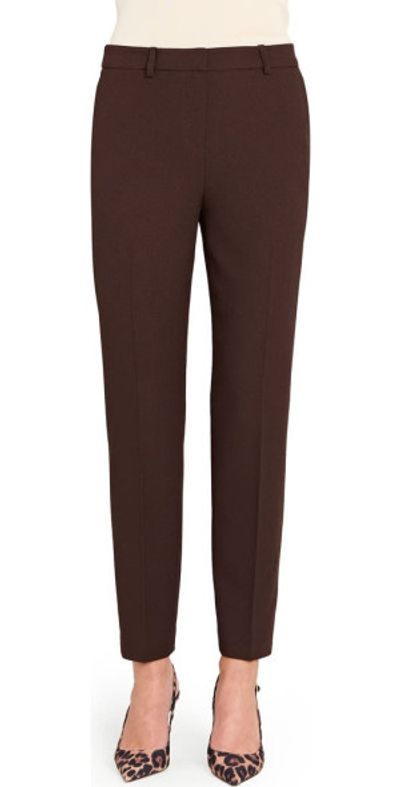 Tahari ASL Tahari ASL Slim Ankle Pants in Espresso at Nordstrom, Size 10