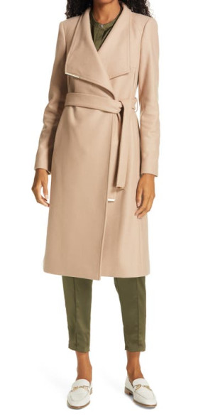 Ted baker london wool blend long wrap coat discount