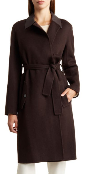 Theory - Oaklane Wool & Cashmere Coat in Deep Brown at Nordstrom