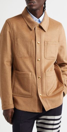 Thom Browne Thom Browne Utility Camel Hair Jacket at Nordstrom, Size 1