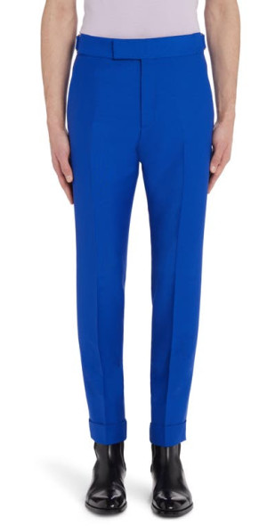 TOM FORD - Atticus Original British Mohair Blend Trousers in Royal Blue
