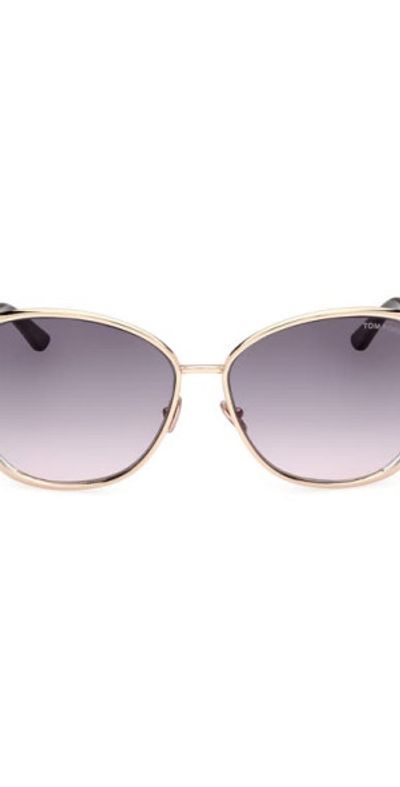 TOM FORD - Marta 62mm Oversize Round Sunglasses in Shiny  display picture 3