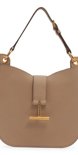 TOM FORD TOM FORD Small Tara Leather Top Handle Bag in 1G006 Silk Taupe at Nordstrom