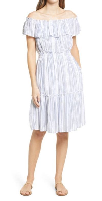 Tommy Bahama - Aloha Avenue Off the Shoulder Dress in Mazarine Blue at  Nordstrom, Size Small