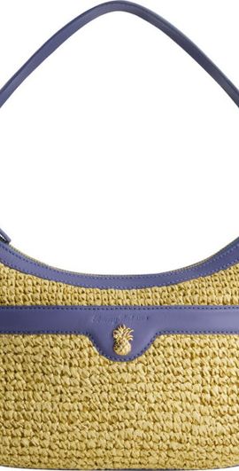 Tommy Bahama Tommy Bahama Soft Straw Zip-Top Hobo in Blue at Nordstrom