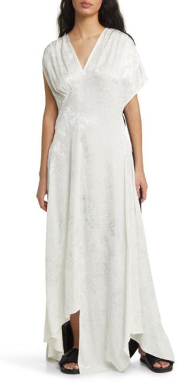 Topshop - Colorblock Jacquard Dress in White/black at Nordstrom