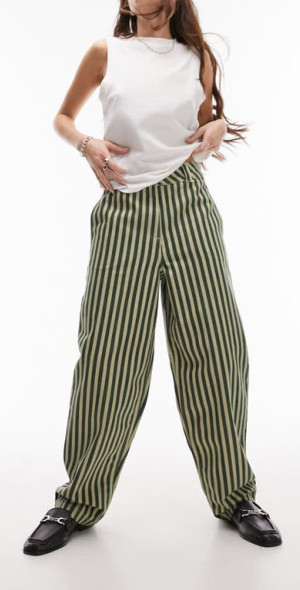 Stripe Trousers Topshop Wide Leg Trousers TOPSHOP Stripe Plisse