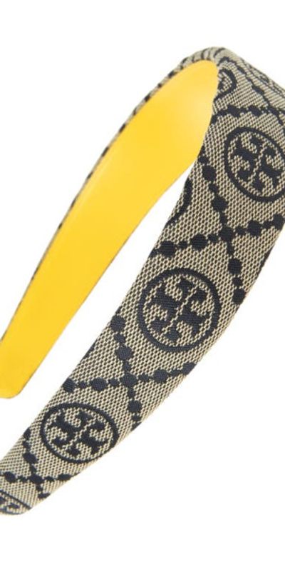 Tory Burch - T Monogram Logo Headband in Tory Navy display picture 3