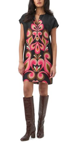 Trina Turk Hasil Zip Front Wedge Dress in Multi at Nordstrom