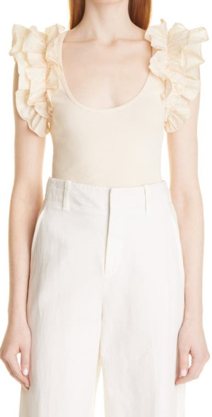 Ulla Johnson Koa Knit Top with Fringe in Cobalt main image 1