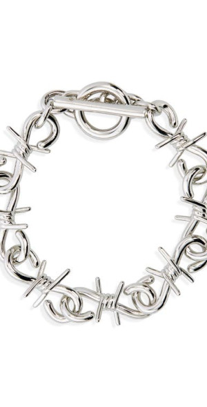 Undercover - Men's Barbed Wire Cable Chain Bracelet in Silver at