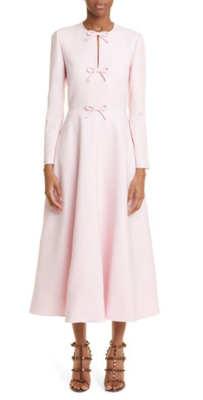 knee length dresses for ladies Valentino Deep V Gown