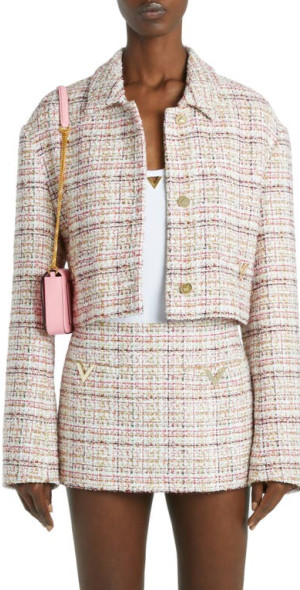 Valentino Garavani - Short Metallic Tweed Jacket in