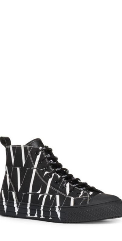 Valentino Garavani VLTN Logo High Top Sneaker in Black at Nordstrom