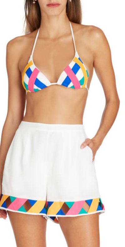 VALIMARE VALIMARE Ravello Bandage Beach Shorts in Off White at Nordstrom, Size X-Small