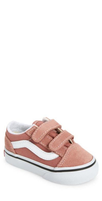 Vans Kids' Old Skool V Sneaker in Color Theory Withered Rose at