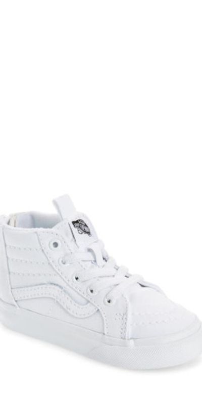 Vans Kids' Sk8-Hi Zip Sneaker in True White/true White at Nordstrom