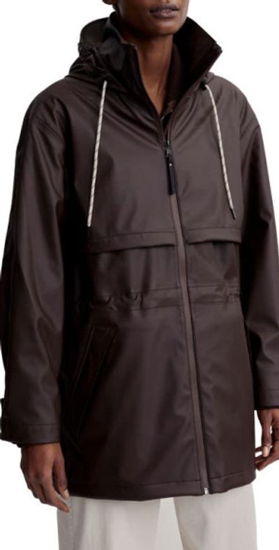 Varley Varley Alyssa Waterproof Rain Jacket in Dark Truffle at Nordstrom