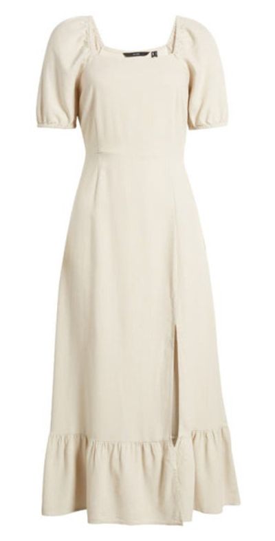 chinese dress ladies Vero Moda V-Neck A-Line Dress, Brown main image 1