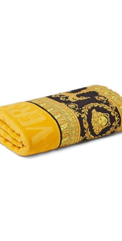 Versace Versace I Heart Baroque Face Towel in Gold at Nordstrom