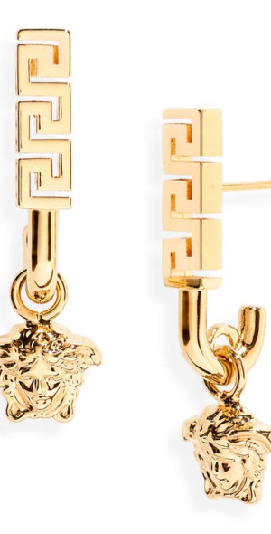 Greca and medusa drop earring clearance