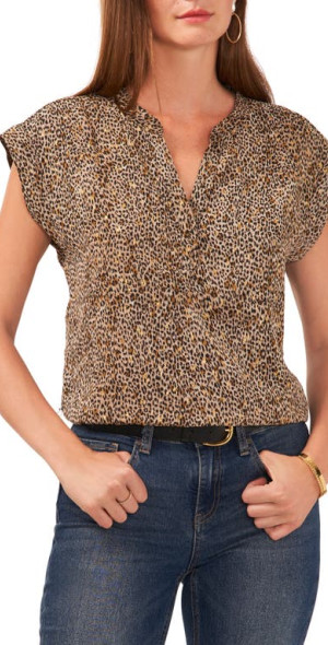 vince camuto animal print top