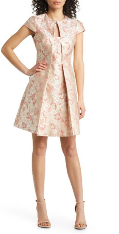 vince camuto fit and flare dress Vince Camuto Black & White Sleeveless Fit-and-Flare Dress main image 1