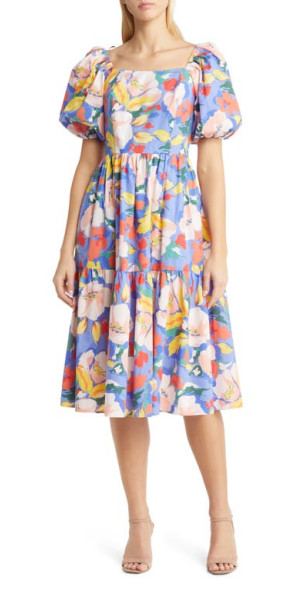 Vince Camuto Floral Dresses Vince Camuto Floral Print Long Sleeve Dress