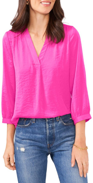 rumple fabric blouse vince camuto
