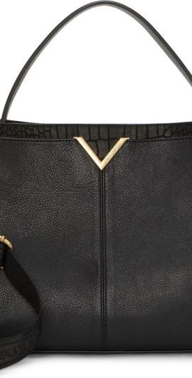Vince Camuto Vince Camuto Tasha Leather Top Handle Bag in Black at Nordstrom