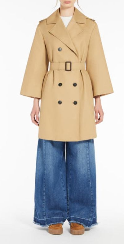 Weekend Max Mara Weekend Max Mara Elodia Belted Trench Raincoat in Beige at Nordstrom, Size 0