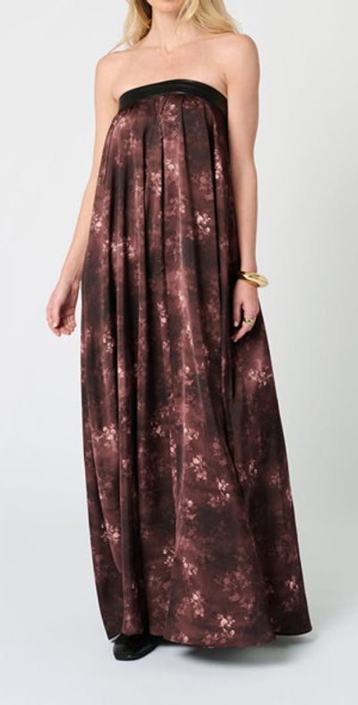 WeWoreWhat WeWoreWhat Strapless Maxi Dress in Chestnut Multi at Nordstrom, Size Xx-Small