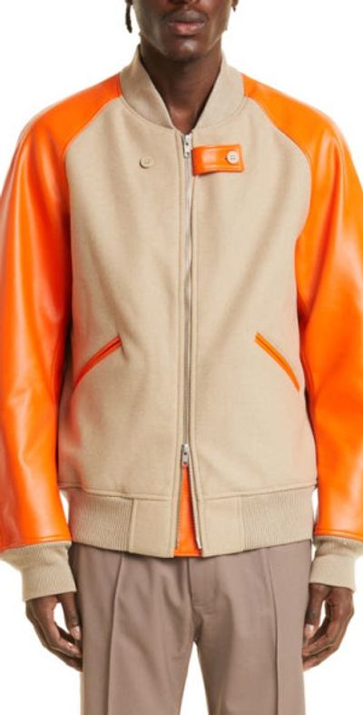 Y-3 Classic Varsity Bomber Jacket in Tech Earth F16/Orange at