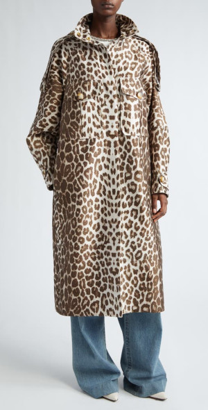 Zimmermann - Illustration Leopard Print Twill Trench Coat in