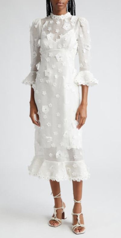 knee length dresses for ladies Zimmermann Matchmaker Midi Dress main image 0