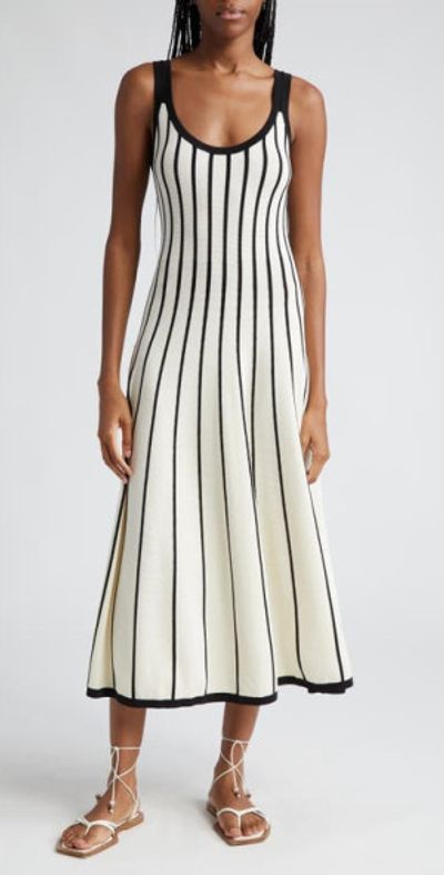 Zimmermann - Matchmaker Stripe Tank Sweater Dress in Cream/Black