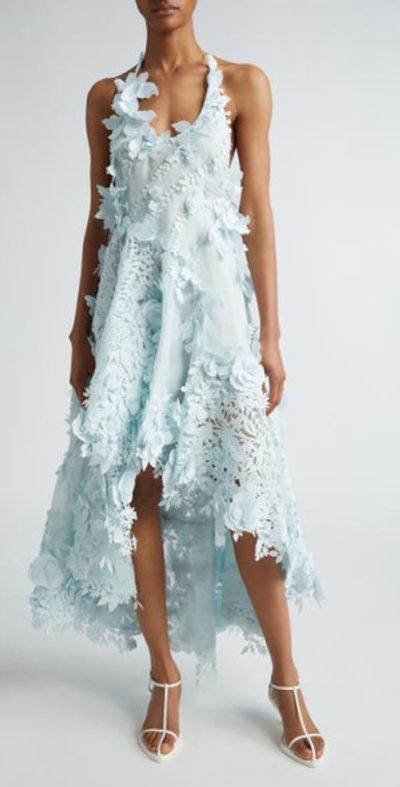 sachin and babi light blue dress Satin Halter A-line Dress in Blue main image 1