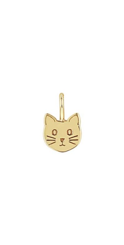 Zoë Chicco Zoë Chicco Midi Bitty Cat Charm in Yellow Gold at Nordstrom