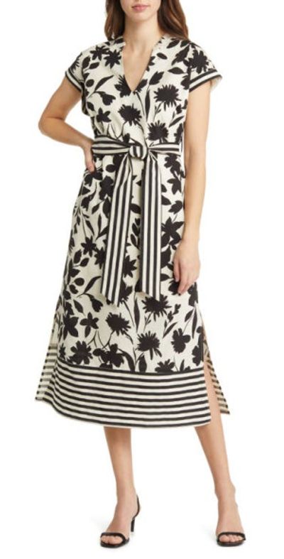 chinese dress ladies NIC+ZOE Women's Blurred Floral SS Side Slit MIDI Dress, Pink Multi XS at  Amazon Women's Clothing store