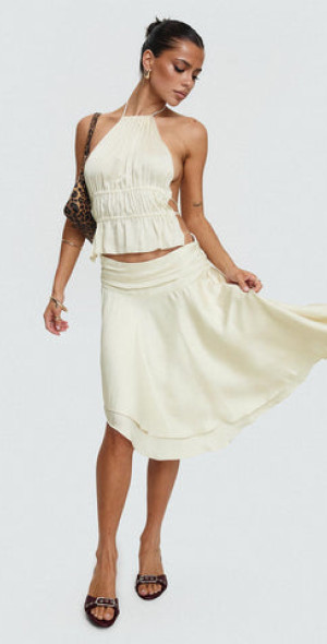 LIONESS LEGACY MIDI SKIRT アイボリー Lioness - Legacy Midi Skirt Ivory