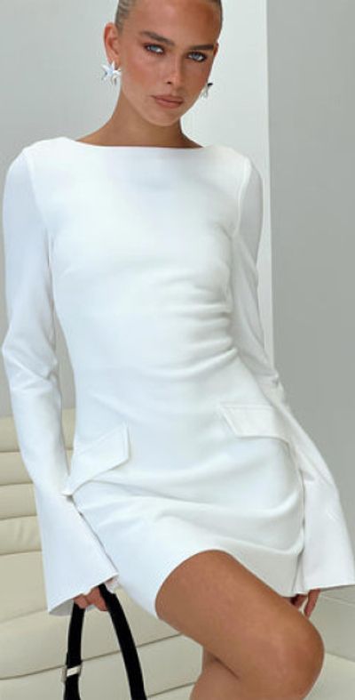 long sleeve a line wedding guest dress pretty BRIAR|Plus Size Chiffon A-Line 3/4 Sleeves Asymmetrical Hem Wedding  Guest Dress