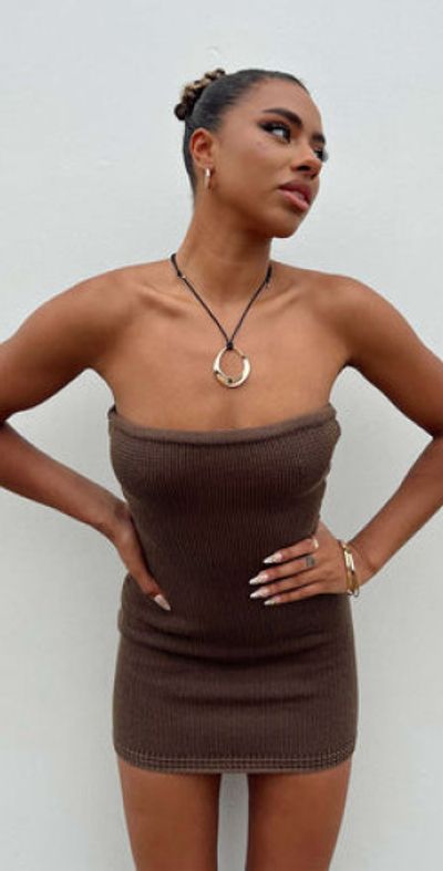 strapless open back dress Alishia Satin Sequin Corset Mini Dress Blue main image 1