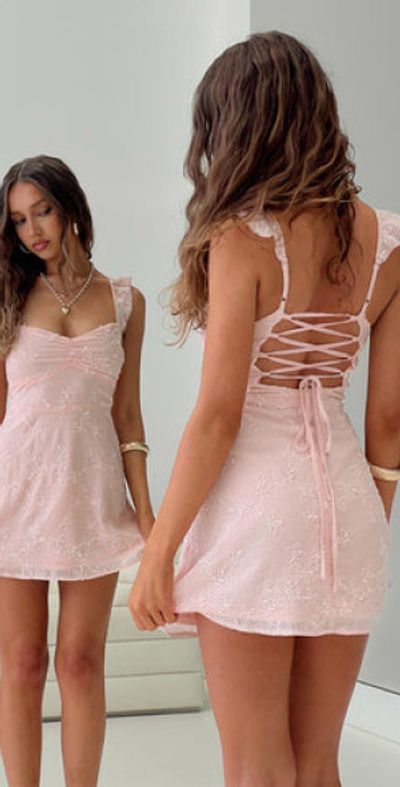 open lace back dress Shaya Strapless Maxi Dress Pink
