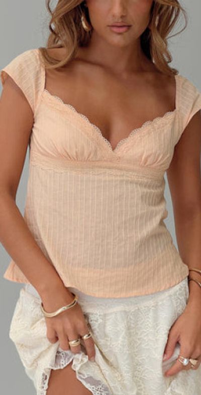 Princess Polly Lower Impact - Lunya Cap Sleeve Top Beige