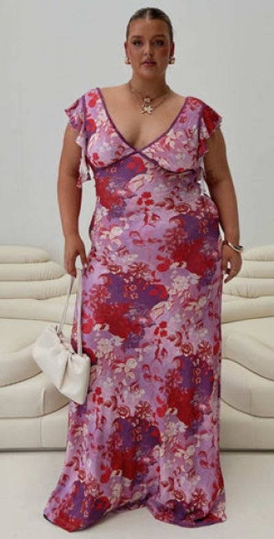 princess polly multicolor dress Princess Polly Womens Shannyn Maxi Dress US 2 Multicolor Floral Print Leg  Slit