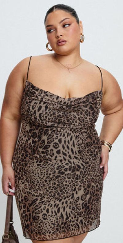 open lace back dress Sabetha Mini Dress Leopard main image 0