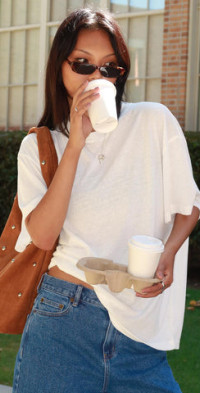 Princess Polly Lower Impact Zaydee Oversized Tee White
