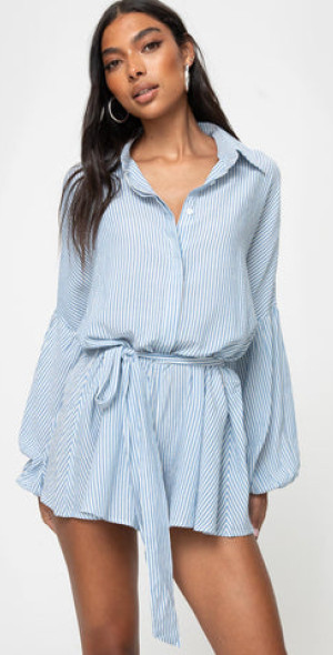 blue long sleeve dress princess polly Visualize Long Sleeve Mini Dress | Light Blue | Womens