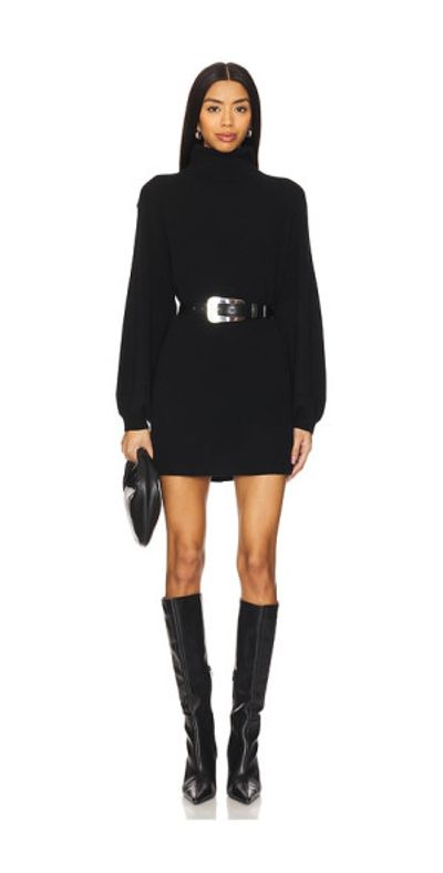 red long sleeve dress velvet Velvet Mock Neck Balloon Sleeve Dress Burgundy / S