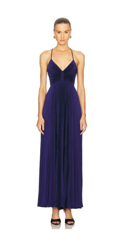 green emerald velvet dress ALC Aries Satin Pleated Maxi Dress green emerald velvet dress ALC Aries Satin Pleated Maxi Dress